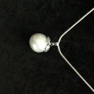 Large Baroque real pearl pendant.